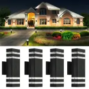 +Malcolm 4 Packs 14W 12inch LED Square Up&Down Wall Lights 4000K Day White Ou...