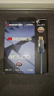 Monster M3000 HDMI Cable 8kHDR 48.0 Gpbs Ultra Speed 15m / 49ft NEW