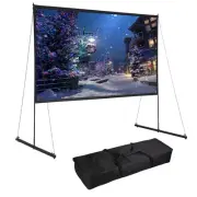 120" Detachable 16:9 HD Projector Screen Stand Outdoor Indoor Movie Projection