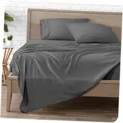 Sheet Set - 1800 Ultra-Soft Microfiber Bed Sheets - Double Brushed Queen Grey