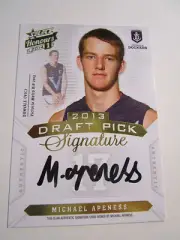 2014 Select AFL Honours Draft Pick Signature DPS14 Michael Apeness (Fremantle)