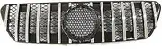 TDTAPN Upper Grille Grill Compatible for Mercedes-Benz W163 ML Class1999-2004 GT Style Car Front Bumper Hood Mesh Silver Grid