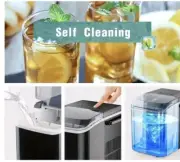 26.5 Lbs/24 Hrs Self-Cleaning Ice Maker, Portable Ice Machine with Ice Scoop
