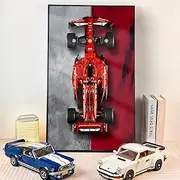 Display Wall Frame for Lego Technic Ferrari SF-24 F1 Model Car Kit(NO Model), Unique Decorative Metal Display Wall Mount for Lego 42207,Size:75x45 cm (Colorful)
