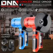 12V Cordless Angle Grinder 85mm Cut Disc Power Cutting Tool w/Battery+ Charger