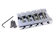 Genuine Fender 5-string V Block Logo HiMass™ Bass Bridge Brass 099-4410-000
