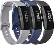 [8 Pack] Silicone Bands Compatible with Fitbit Inspire 2 & Fitbit Inspire HR & Fitbit Inspire & Fitbit Ace 2, Replacement Sport Adjustable Soft Wristbands Accessories for Women Men