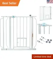 Carlson 36.5" Wide Extra Tall Pet Gate with Small Pet Access - Steel Frame