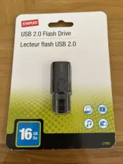 Staples USB 2.0 Flash drive - 16GB Brand New - Sealed Packaging