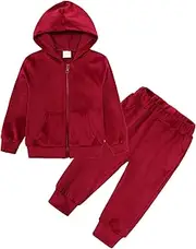[KEOYA] Girls Top Bottom Tracksuit Set Spring Fall Zip Up Sports Activewear Set 2 Piece for 3-10 Years