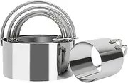 5 Pieces Circle Biscuit Cutter, Round Cookies Cutter with Handle, Stainless Steel Circle Round Cookie Biscuit Cutters in Graduated Sizes, Professional Baking Dough Tools