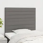 Headboards 2 pcs Dark Grey 100 cm Fabric Adjustable Tall Headboard Wall Mounted King Size Bed Frame Upholstered Queen Head Wooden cama