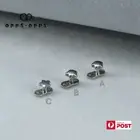 Star dermal anchor surgical steel