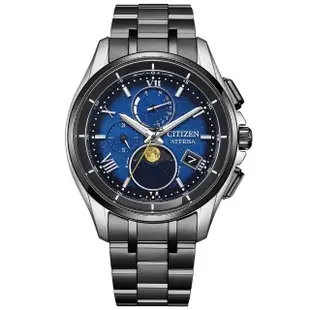 【CITIZEN 星辰】GENTS系列 夜川月限定 鈦金屬 月相光動能電波錶/41.5mm(BY1007-60L)