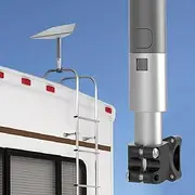 Wuutyty Starlink RV Ladder Mount for Gen 2, Aluminium Mount with Pipe Adapter, Silver, Load-Bearing 200lbs, Installation Range 0.8-1.17”