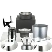 AllFuel 6 in. x 24 in. Double Wall Through the Attic Chimney Pipe Starter Kit