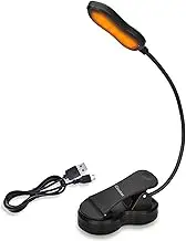 iGoober Amber Book Light, Rechargeable Blue Light Blocking Reading Light, Clip on Book Lamp, 3 Brightness Eye Care Sleep Aid Lights, for Kids, Bookworms and Kindle