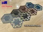 8-Pcs Set Silicone Coasters Non-slip Cup Pad Placemat Heat Resist