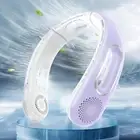 Hands Free Bladeless Neck Fans Portable Rechargeable, 360° Cooling Neck Fan, 4 S