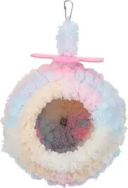 Winter Warm Bird Nest House for Parakeets Plush Hanging Hammock Bird Cage Nest Design Easy to Clean Sturdy Stable for Budgies Cold Weather