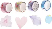 4Pcs Floral Decorative Tape Tapes for Scrapbooking Projects Vibrant Colors Easy to Remove No Residue for Arts Crafts