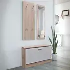 Shoe Cabinet Hallway Mirror Shoe Organiser Storage Rack Cupboard Shelf vidaXL