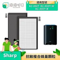 在飛比找PChome24h購物優惠-綠綠好日 複合型 抗敏 濾網 適 夏普 SHARP KC-A