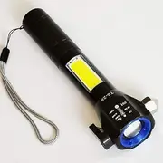 T6 Zoom Flashlight Multifunctional Aluminum Alloy Rechargeable Outdoor Emergency Work Light Safety Hammer