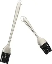 FUNOMOCYA 2Pcs Oil Brush Handle Basting Brush for Barbecue Cooking Baking Lightweight Easy to Use for Family Gatherings and Outdoor Grilling