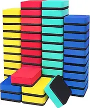CUTEFA Mini Dry Erase Erasers, 48 Pack Dry Erasers, Dry Erase Board Erasers, Magnetic Whiteboard Eraser, White Board Erasers, Whiteboard Erasers for Kids Classroom (4 Color, 2 x 2 x 0.79 Inch)