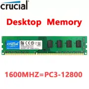 CRUCIAL DDR3 4GB 1600MHz PC3-12800 240pin 1.5V 1x4GB Desktop Memory DIMM-
