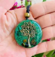 Tree of Life Necklace EMF Protection Healing Crystal Jewelry Gifts For Men Women