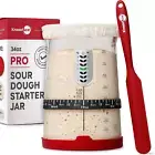 KneadAce Pro Sourdough Bread Starter Kit - 34 oz Jar with 5 Unique Features