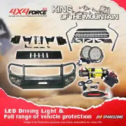 4X4FORCE Armor Bullbar LOOP Lights Winch Side Step for Mitsubishi Triton MQ