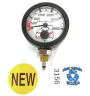 NEW Aqua Lung 5000 PSI SPG Pressure Gauge + Thermometer Scuba Dive (Oceanic Swiv
