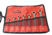 X-Steel 7pc Cr-V Ratcheting Ratchet Combination Ring Open Spanner Set (8-19mm)