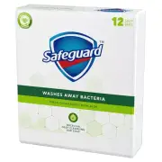 Safeguard Antibacterial Soap, White with Aloe, 4 oz bars, 12 PC Soap Bars