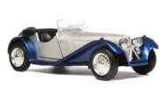 Welly Jaguar SS 100 Silver 1:34 1:39 Scales 4.5 Inch Diecast Model Car