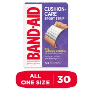 Band-Aid Brand Cushion Care Sport Adhesive Bandage Extra Wide 30ct (6 Pack)