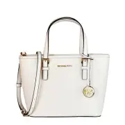 MICHAEL KORS JET SET TRAVEL XS CARRYALL TOTE SHOULDER BAG LIGHT CREAM
