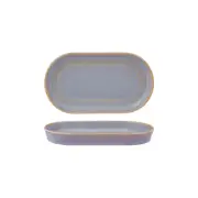 4x Oval Plate 240x135mm Azure Blue Tablekraft Urban Loft Porcelain