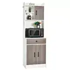 Kitchen Microwave Cabinet Cupboard Storage Shelves Drawer Organiser Buffet