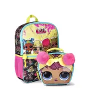 LOL Surprise B.B. Nation Children’s Flip Sequin Backpack with Lunch Bag, 2-Piece