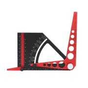 Adjustable Set Square Scriber Aluminum Alloy Movable Angle Protractor Carpentry Measurement Tool for Angle Finding and L