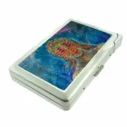 Abstract Art Em18 Cigarette Case with Built in Lighter Metal Wallet