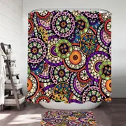 Multi Colored Mandalas Stack Shower Curtain