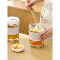在飛比找ETMall東森購物網優惠-日本泡菜罐玻璃密封罐子食品腌菜壇子零食泡酒罐蜂蜜儲物罐果醬瓶