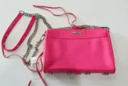 Rebecca Minkoff Mini Cross-body Bag in Hot pink NWT rare silver hardware chain