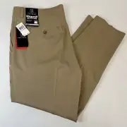 Men’s 38X30 PGA Tour Flat Front Active Waistband Golf Pant Chinchilla NWT Sun Pr