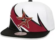Mitchell & Ness Houston Astros Cooperstown Waverunner Snapback Cap, Adjustable Hat White Blue, White Blue, One Size